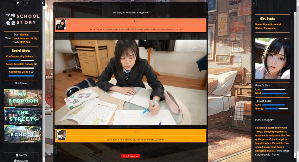 学校の物语 Gakko No Monogatari V0.28 浏览器汉化  [SLG/真人/HTML] [26G/FM/WY]
