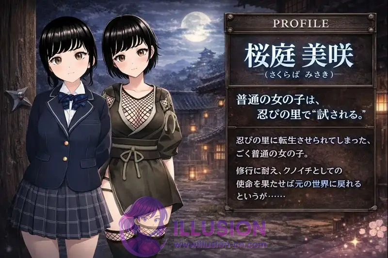 女忍者心得？忍住的当然是坚持啊！くのいちの心得は恥ずかしさに耐えることです！? [新作RPG/冒险/AI汉化]
